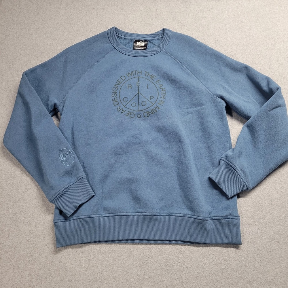 REI Co-op Sweatshirt Gear Design With the Earth in Mind‎ Blue Men's Size Small